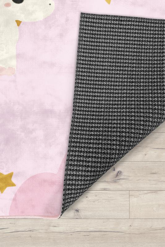 Sevimli Unicorn Bambu Çocuk Odası Halısı