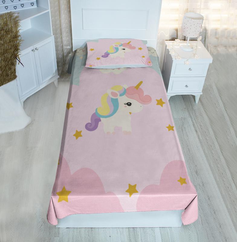 Bebişim Unicorn Çocuk Odası Yatak Örtüsü