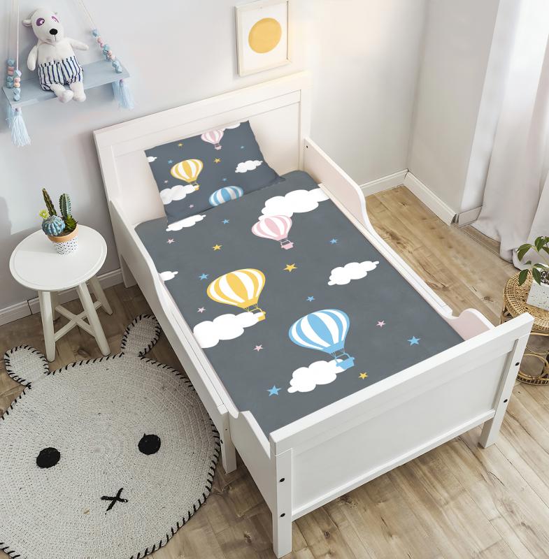 Bebişim Uçan Balon Çocuk Odası Yatak Örtüsü