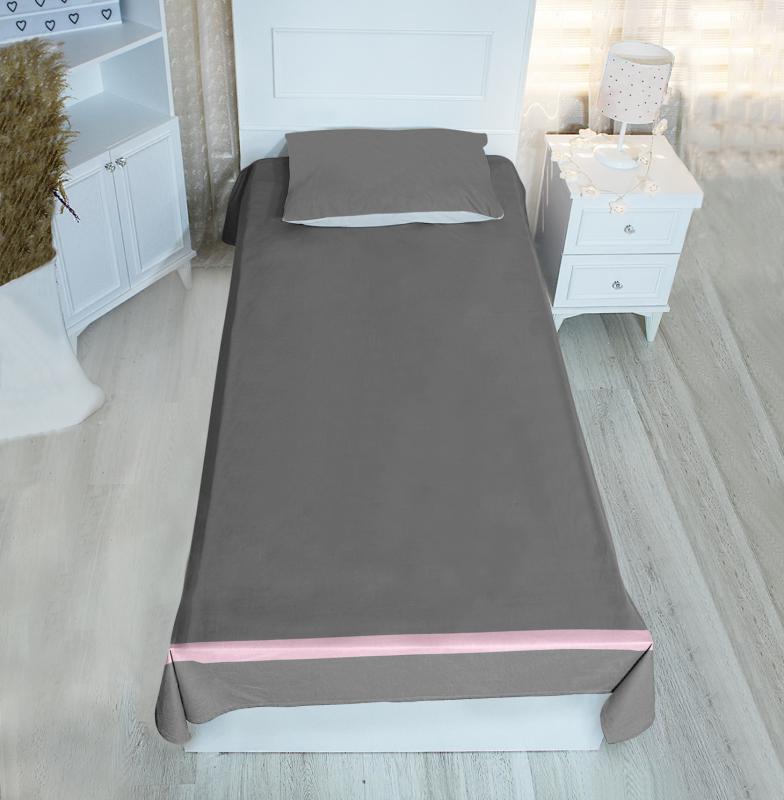 Gri Pembe BH2303 Pike&Yatak Örtüsü(Yastık Kılıflı)
