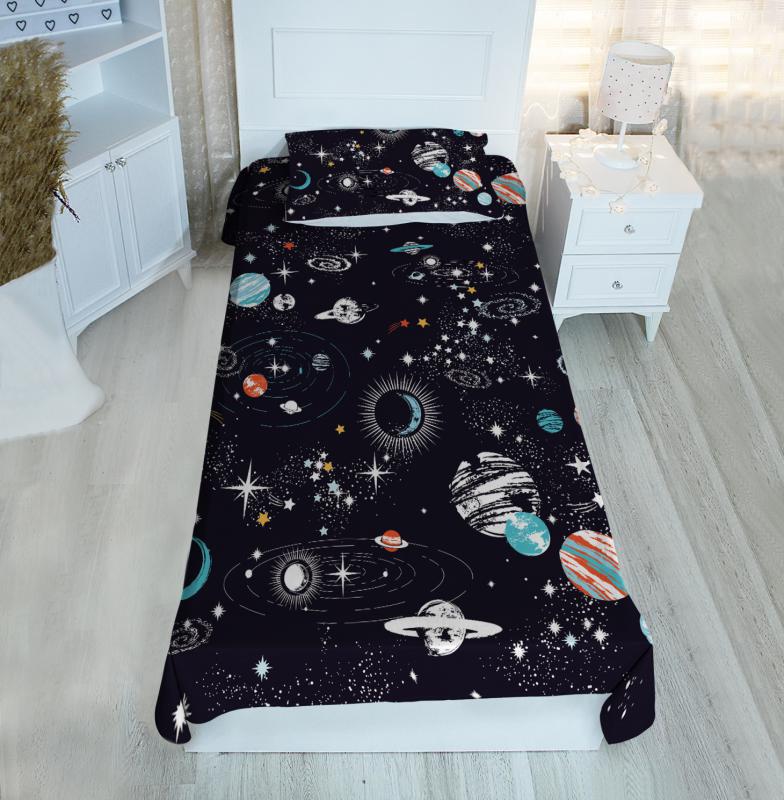 Uzay Gezegen BH2398 Pike&Yatak Örtüsü(Yastık Kılıflı)