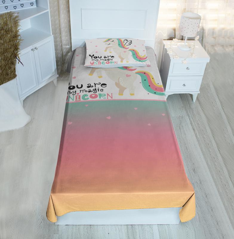Bebişim Unicorn Bİ148 Pike&Yatak Örtüsü(Yastık Kılıflı)