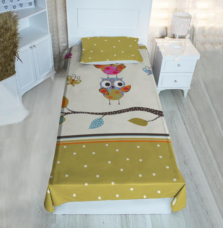Bebişim Sevimli Baykuş  Bİ170 Pike&Yatak Örtüsü(Yastık Kılıflı)