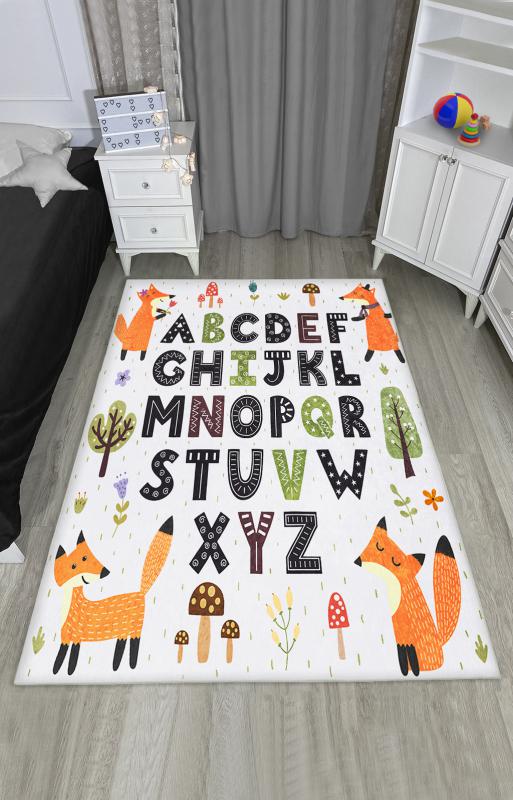 Eğitici Harfler Çocuk Odası Halısı