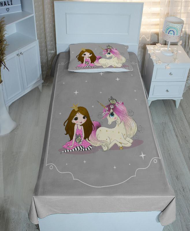 Prenses Kız ve Pony Yatak Örtüsü & Pike
