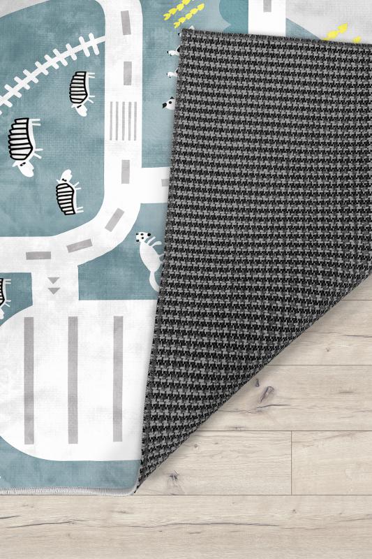 Eğitici Yollu Bambu Çocuk Odası Halısı