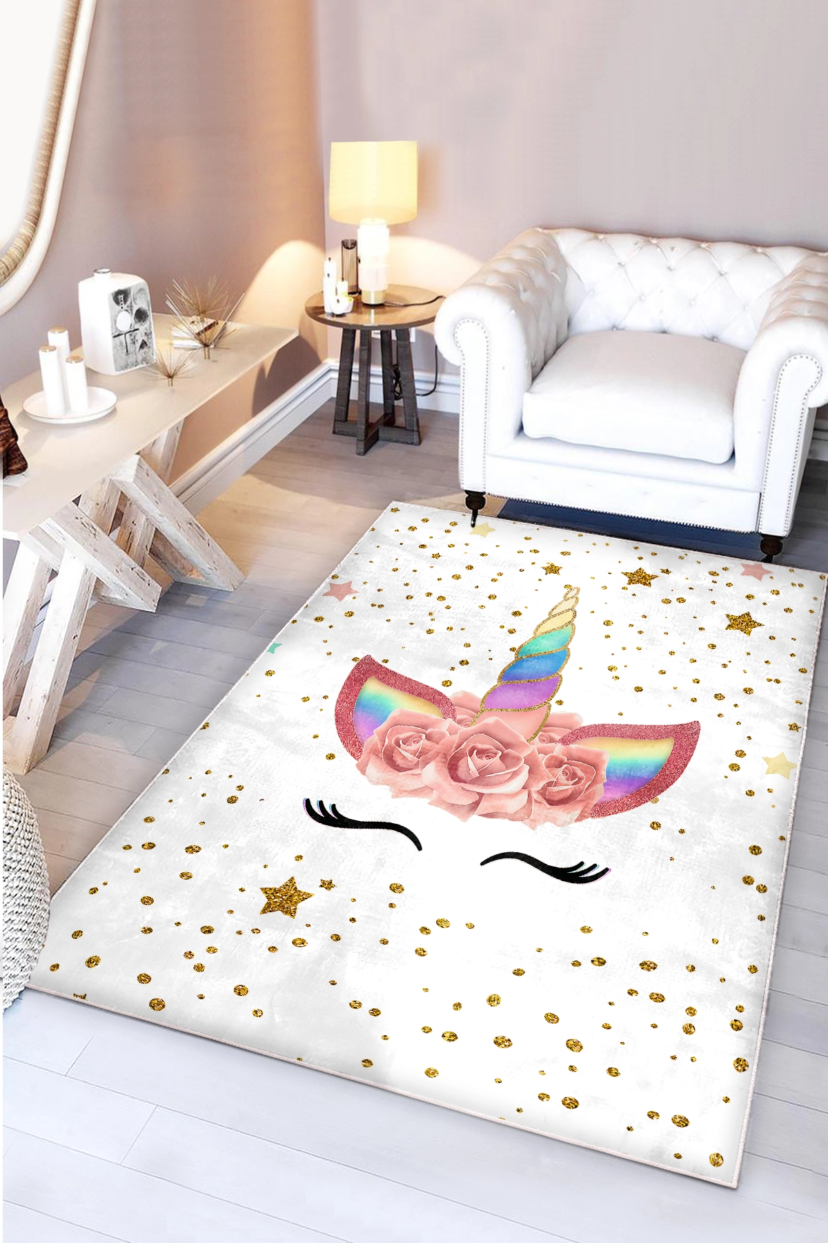 unicorn Bambu Çocuk Odası Halısı