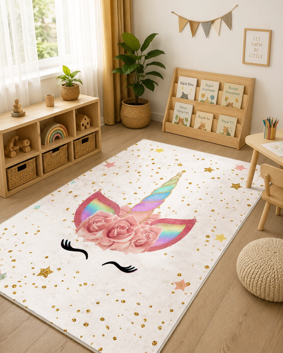 unicorn Bambu Çocuk Odası Halısı