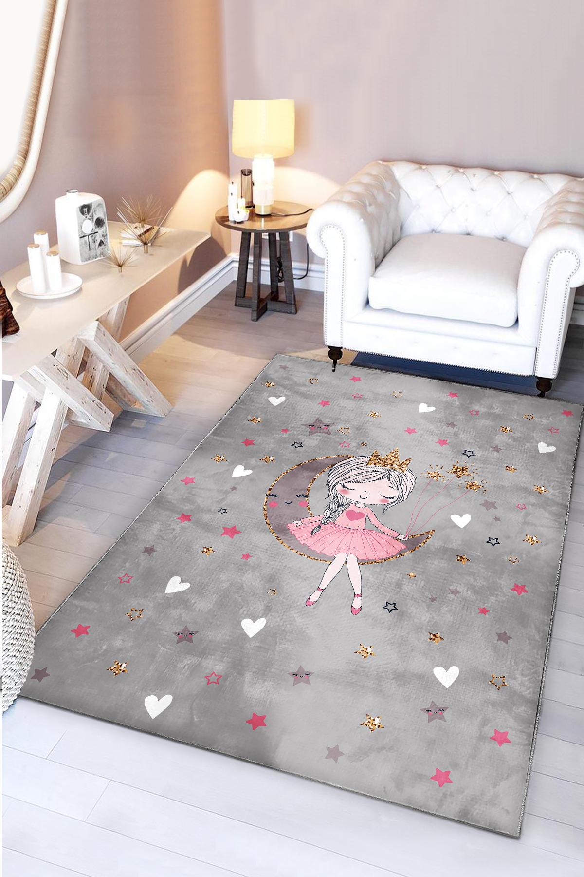 Prenses Kalpli Bambu Çocuk Halısı