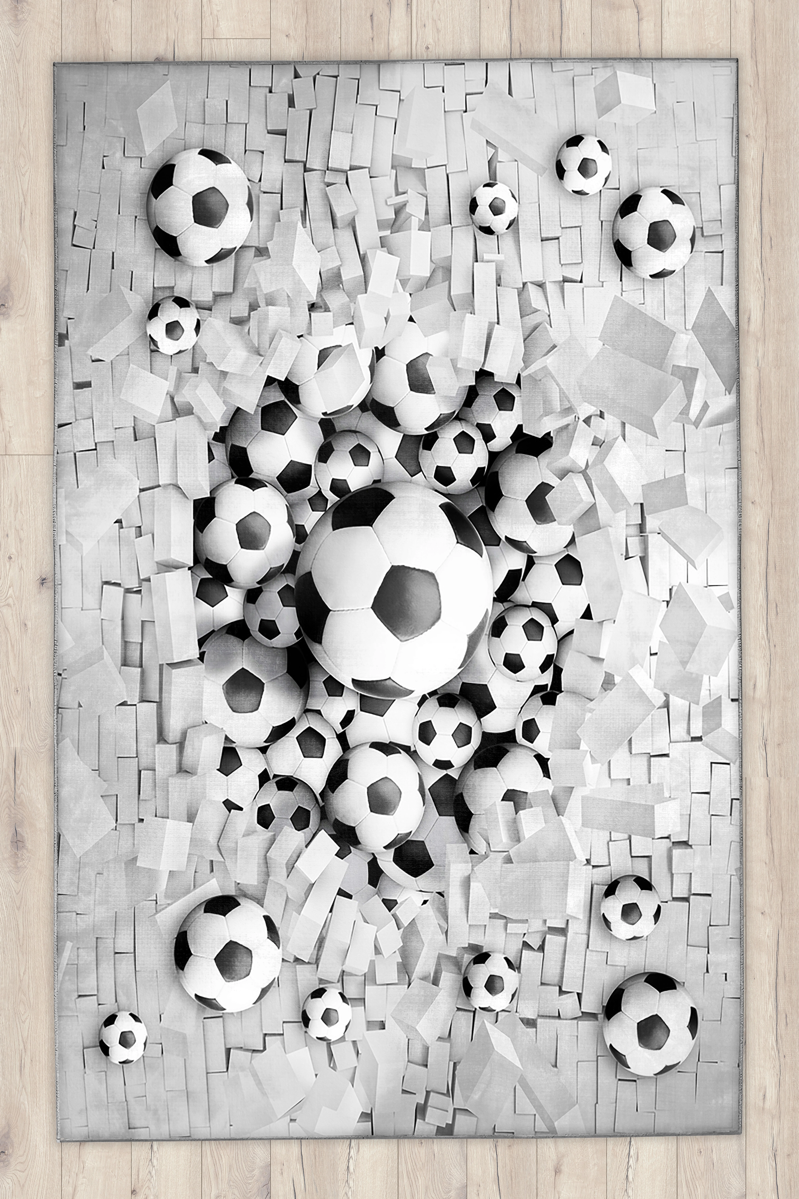 Futbol Topu Bambu Çocuk Halısı