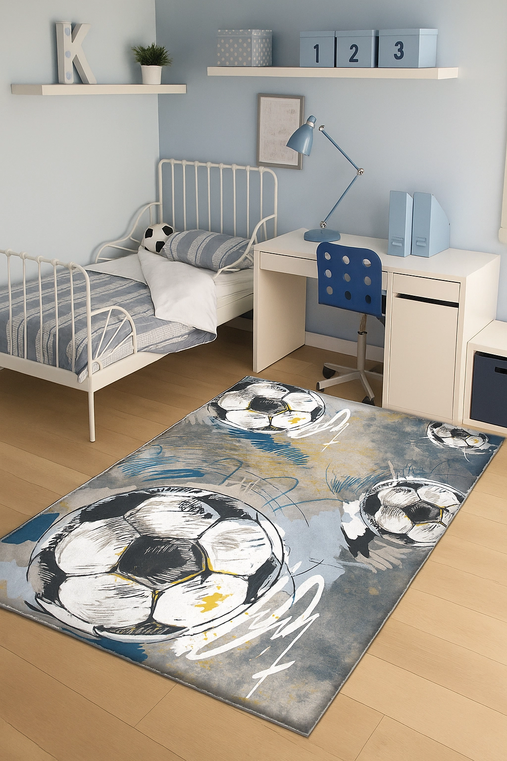 Futbol Topu Bambu Çocuk Halısı