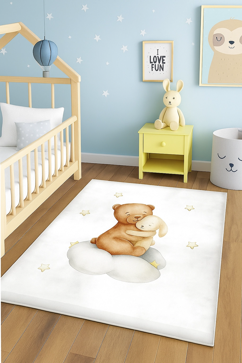 Ayıcıklı Bambu Çocuk Halısı