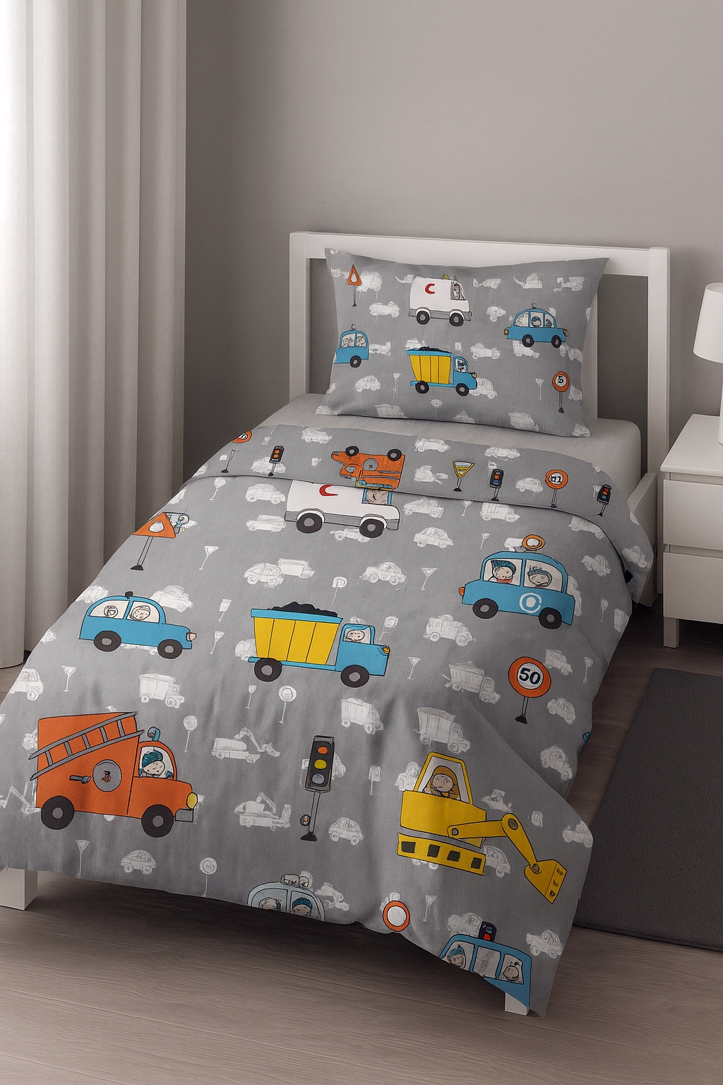 Arabalar Desenli Çocuk Odası Halısı