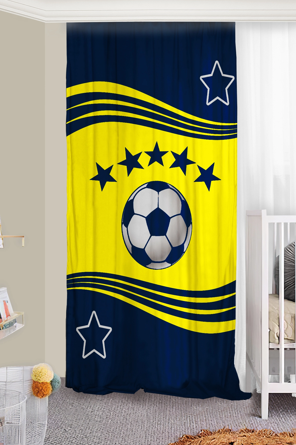 Taraftar Sarı Lacivert Çocuk Halısı