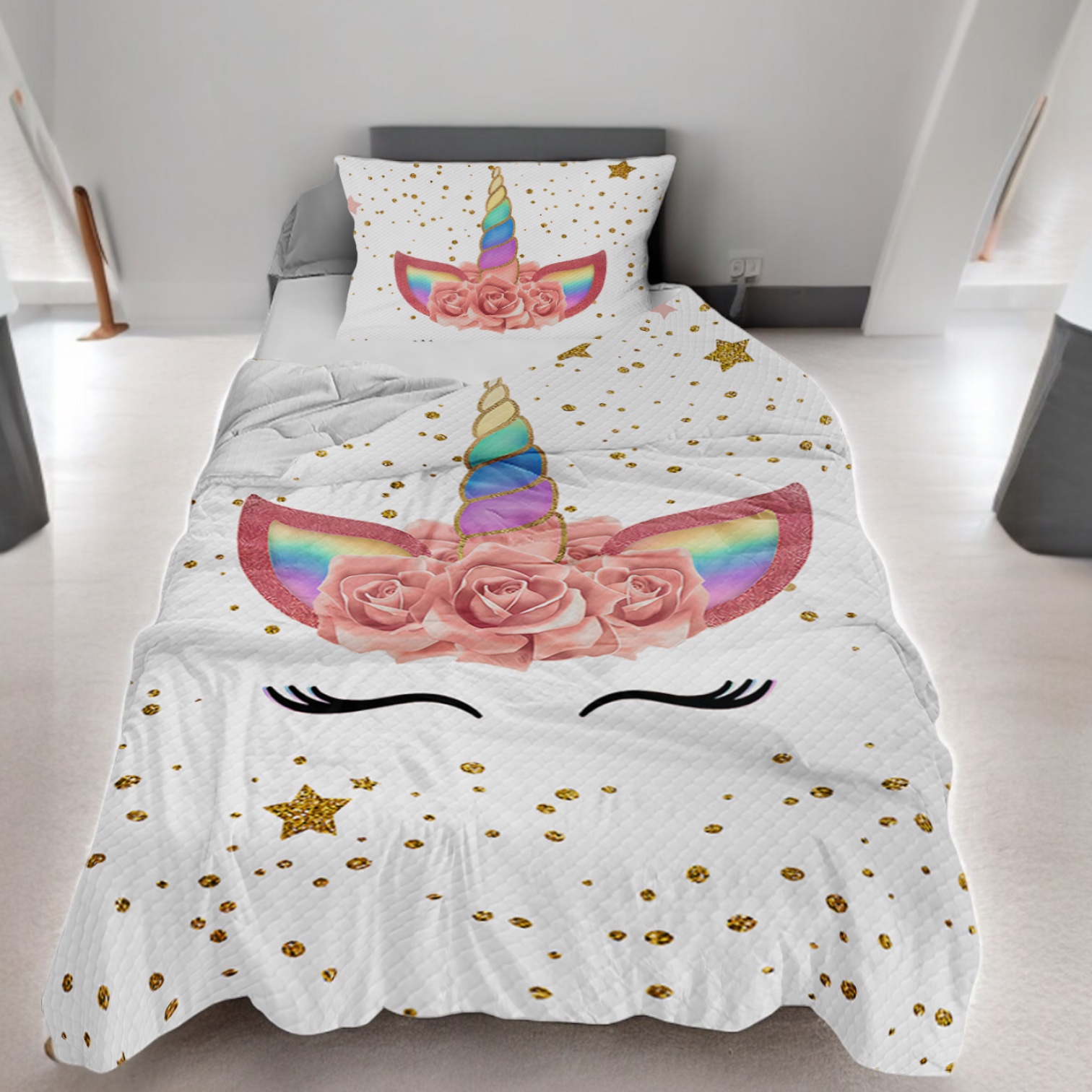 Bebişim Unicorn Çocuk Odası Yatak Örtüsü