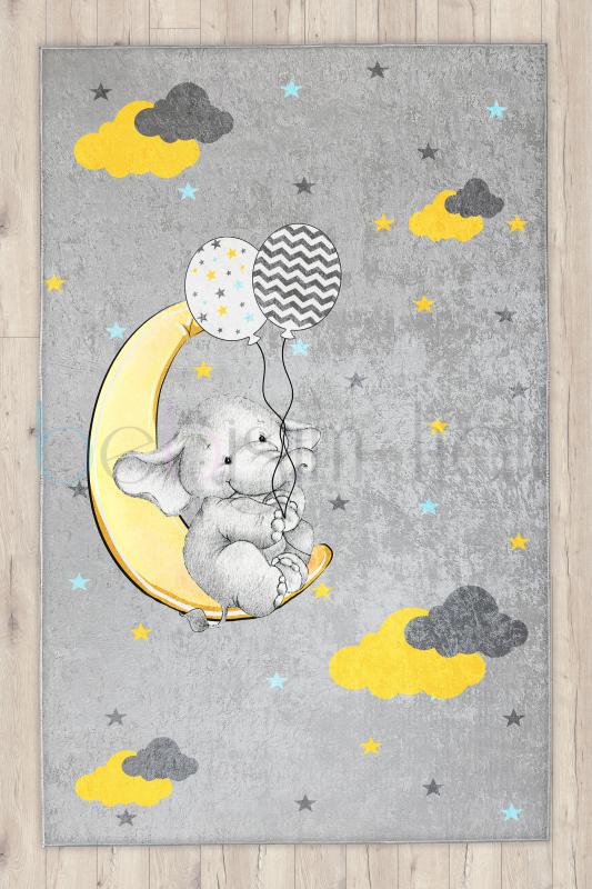 Sevimli Fil Çocuk Odası Halısı