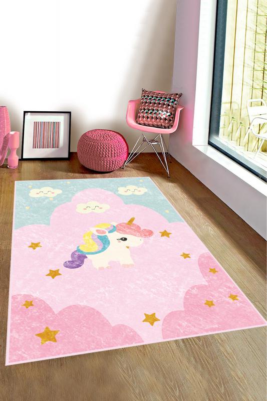 Sevimli Unicorn Çocuk Odası Halısı