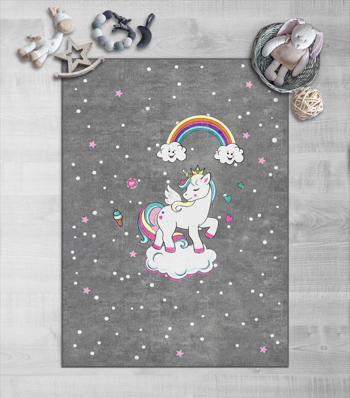 Bebişim Sevimli Unicorn Çocuk Odası Halısı