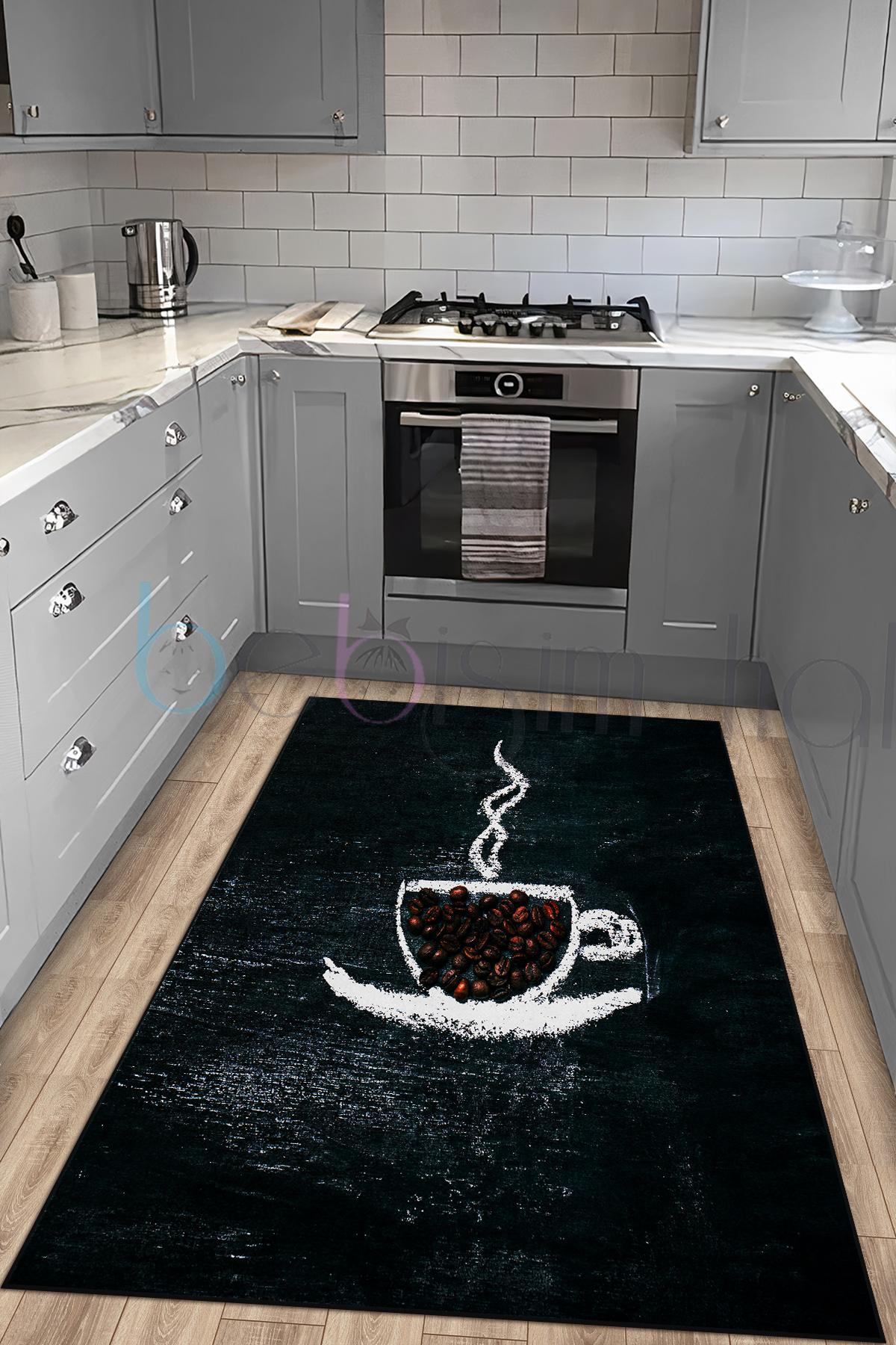 Kahve Fincanı 80x150 Mutfak Halısı