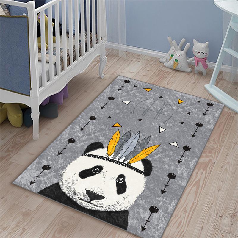 Sevimli Panda Çocuk Odası Halısı
