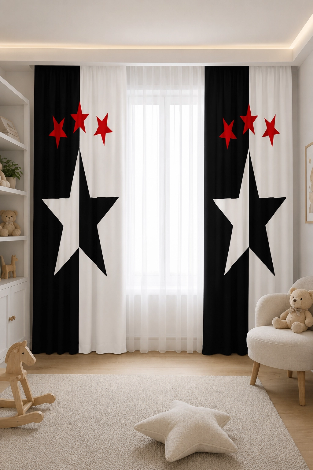Caprice Taraftar CP159 Çift Kanat Çocuk Fon Perde