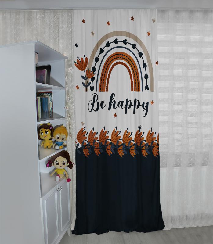 Caprice Gökkuşağı CP163 Çift Kanat Çocuk Fon Perde