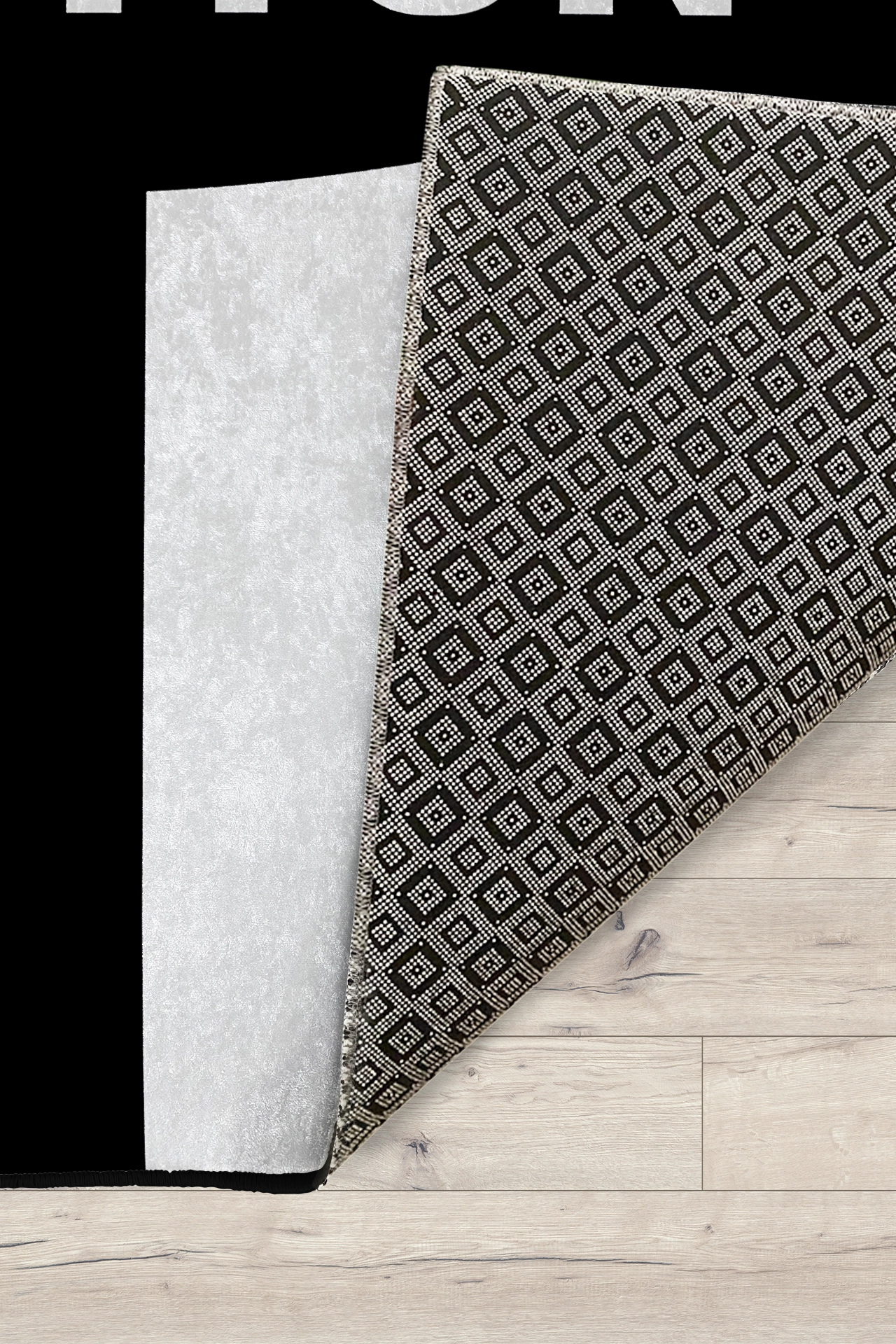 Taraftar Siyah Beyaz Çocuk Halısı