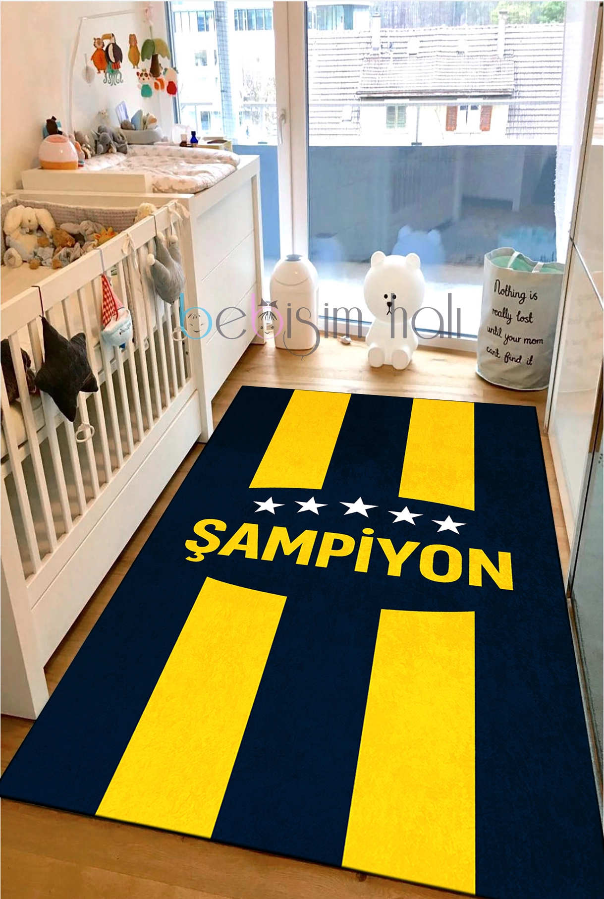 Taraftar Sarı Lacivert Çocuk Halısı