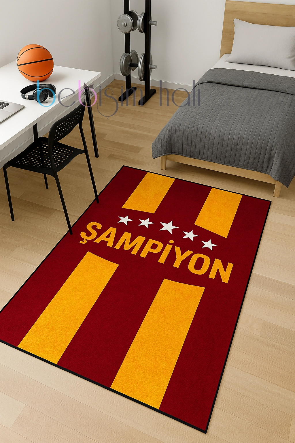 Taraftar Sarı Kırmızı Çocuk Halısı