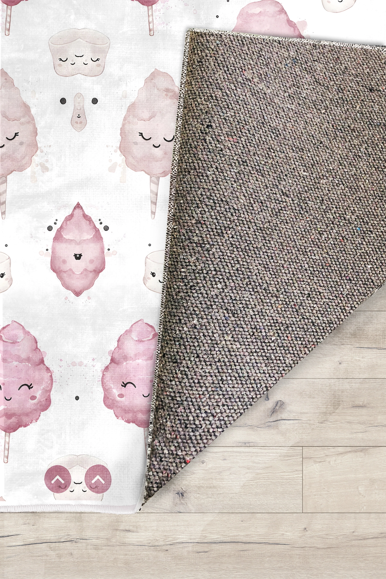 Pamuk Şeker Rüyası Tatlı Bambu Çocuk Odası Halısı