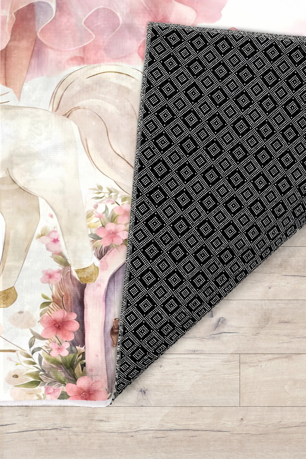 Peri Kız Unicorn Masalı Bambu Çocuk Odası Halısı