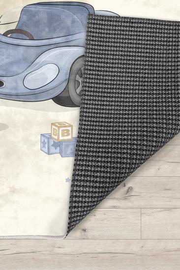 Sevimli Ayıcıklı Uçaklı Bambu Çocuk Odası Halısı