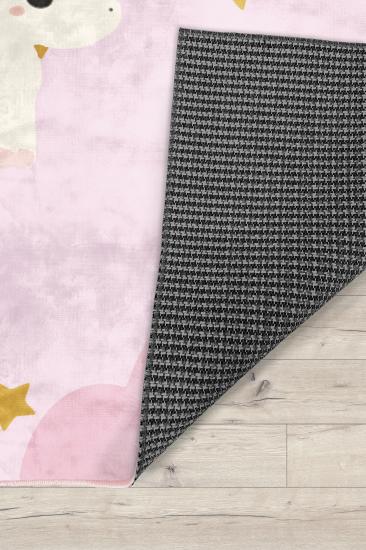 Sevimli Unicorn Bambu Çocuk Odası Halısı