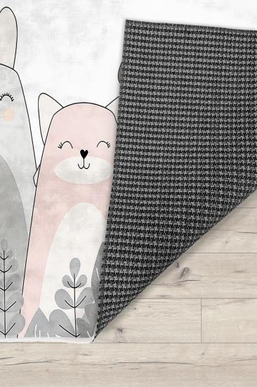 Sevimli Hayvanlar Bambu Çocuk Odası Halısı