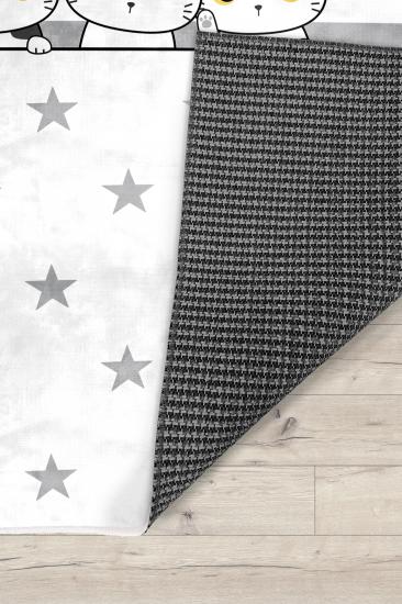 Sevimli Kediler Bambu Çocuk Odası Halısı