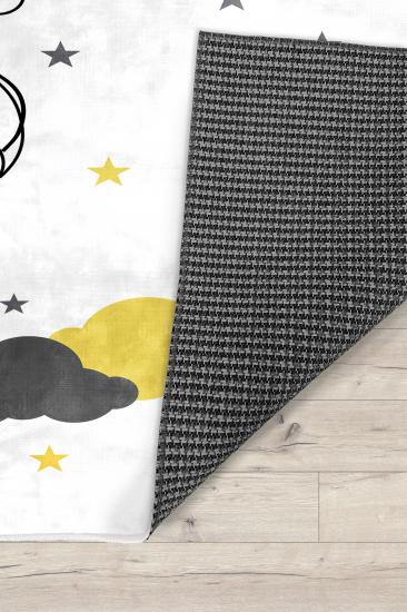 Balonlu Bulutlu Bambu Çocuk Odası Halısı