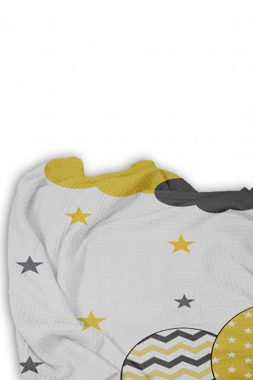 Uçan Balon Tek Kişilik Pike (Yastık Kılıflı)