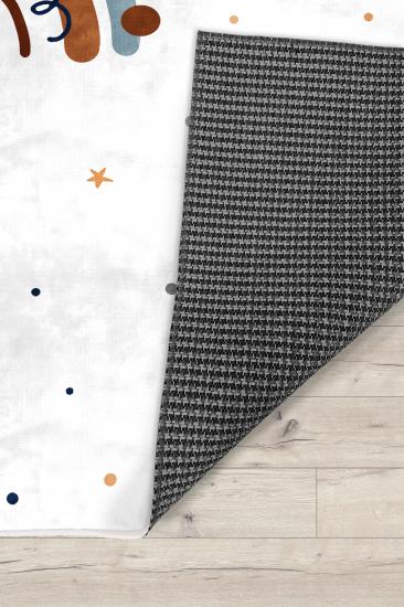 Gökkuşağı Yıldızlı Bambu Çocuk Odası Halısı