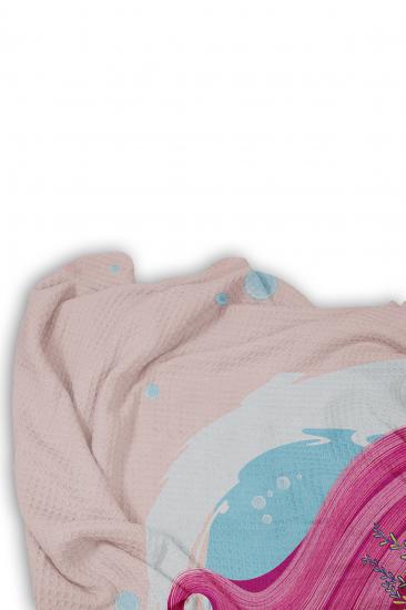 Deniz Kızı Tek Kişilik Pike (Yastık Kılıflı)