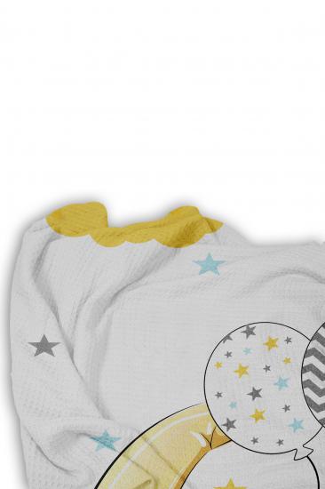 Sevimli Fil Tek Kişilik Pike (Yastık Kılıflı)