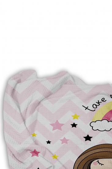 Deniz Kızı Tek Kişilik Pike (Yastık Kılıflı)