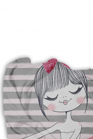 Balerin Ve Tavşan Tek Kişilik Pike (Yastık Kılıflı)