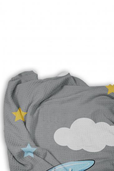 Sevimli Fil Tek Kişilik Pike (Yastık Kılıflı)