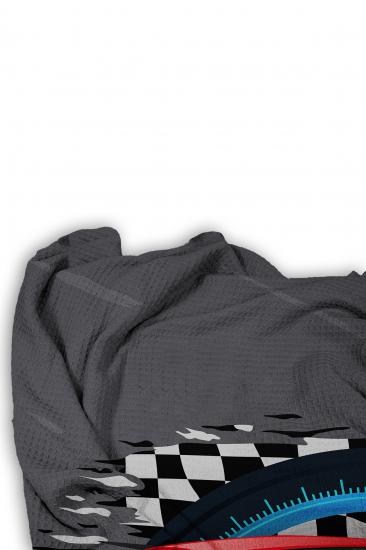 Kırmızı Araba Tek Kişilik Pike (Yastık Kılıflı)