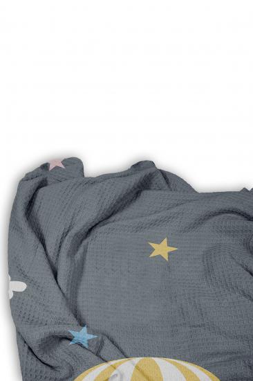 Uçan Balon Tek Kişilik Pike (Yastık Kılıflı)