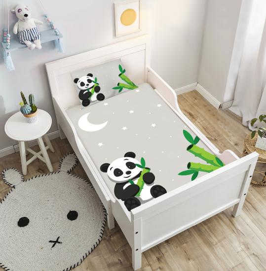 Bebişim Sevimli Panda Çocuk Odası Yatak Örtüsü