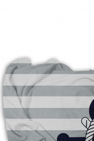 Denizci Çapa Tek Kişilik Pike (Yastık Kılıflı)