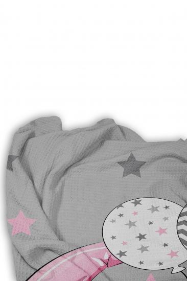 Sevimli Fil Tek Kişilik Pike (Yastık Kılıflı)