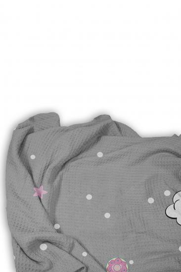 Sevimli Unicorn Tek Kişilik Pike (Yastık Kılıflı)