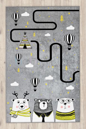 İskandinav Ayılar Çocuk Halısı